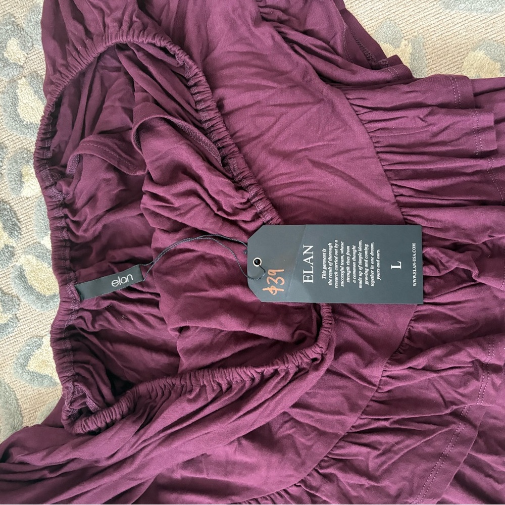Elan Plum Off-Shoulder Top - Picture 2 of 3